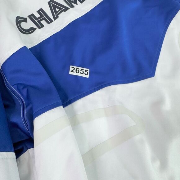 Champion Jacket Mens XL Pullover Warm Up Up Sweater Red White Blue Fully Lined - Picture 8 of 8